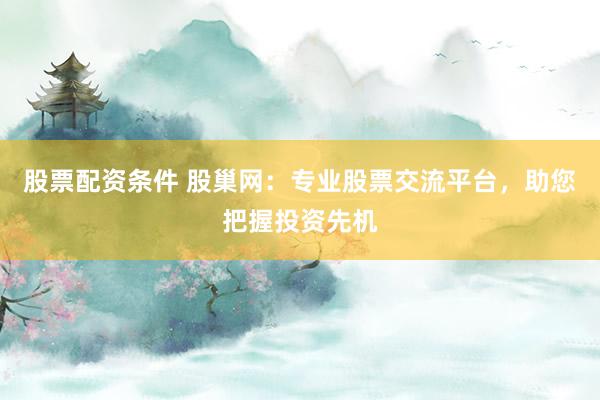 股票配資條件 股巢網：專業股票交流平臺，助您把握投資先機